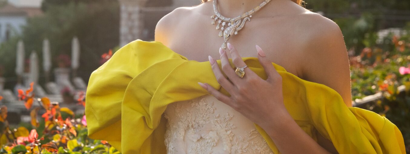 In Sicily, Bulgari showcases its high jewelry collection, including extravagant "Millionaire Pieces" and other designs.