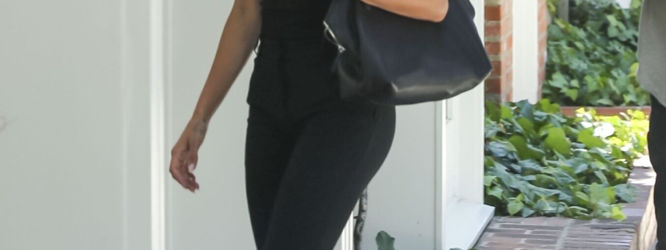 Hailey Bieber is rocking the summer goth look.