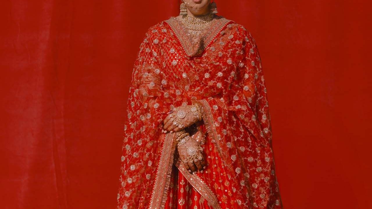 This bride had her wedding lehenga custom-made by India's top designer.