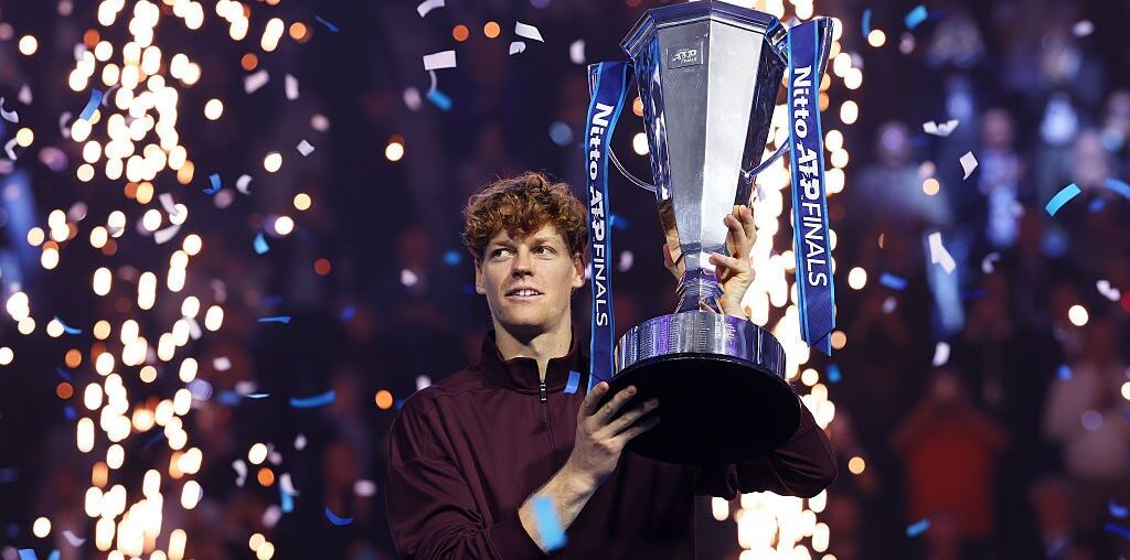 Jannik Sinner defeated Carlos Alcaraz to win the Nitto ATP Finals.