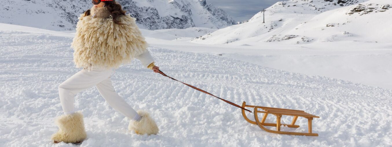 Martin Parr's last Vogue shoot was a fashion spectacle set in the Italian Alps.