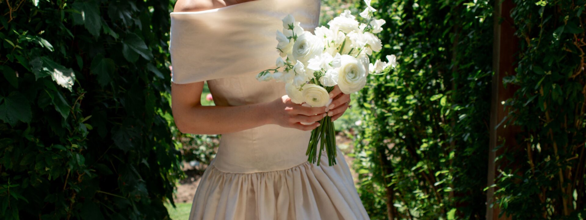 This bride chose vintage wedding dresses from the 1950s, 1980s, and 1990s for her New Hampshire celebration.