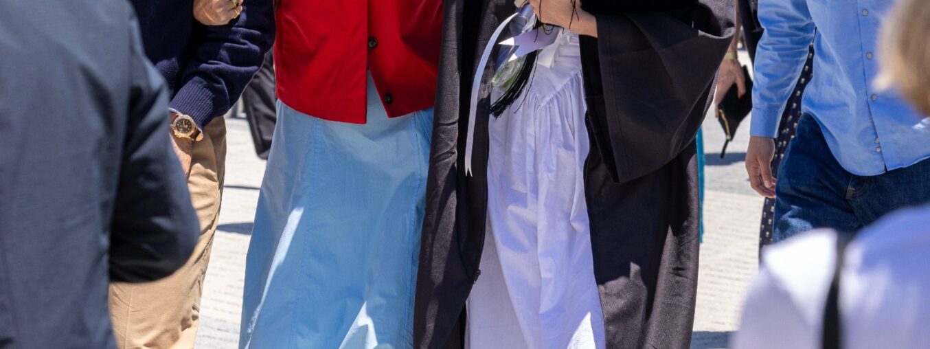 Apple Martin's graduation was a family celebration, with everyone dressed in springtime style.