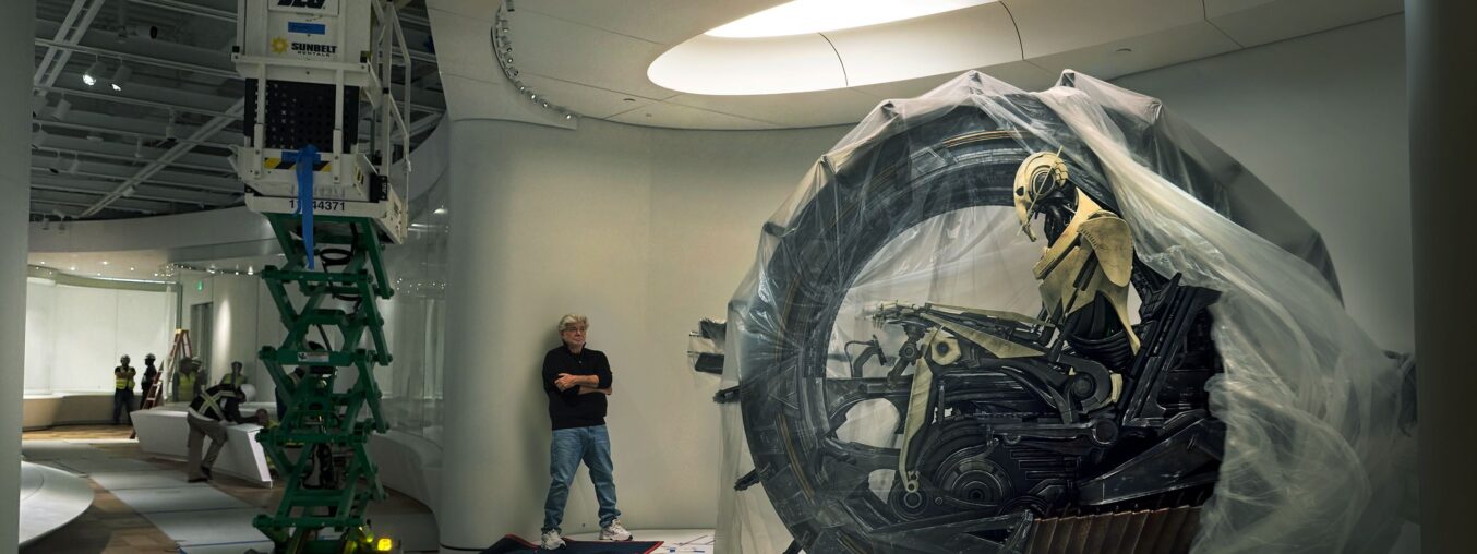 Inside the otherworldly Lucas Museum of Narrative Art in Los Angeles.