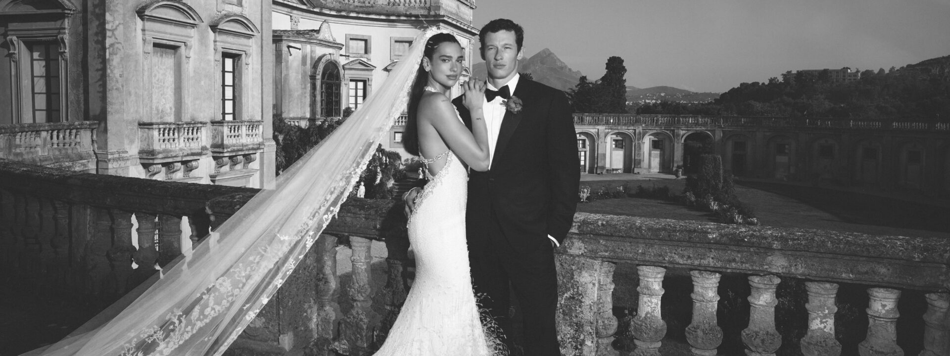 Dua Lipa has revealed her main wedding dress for her Sicily wedding—and it’s a Chanel Haute Couture gown.