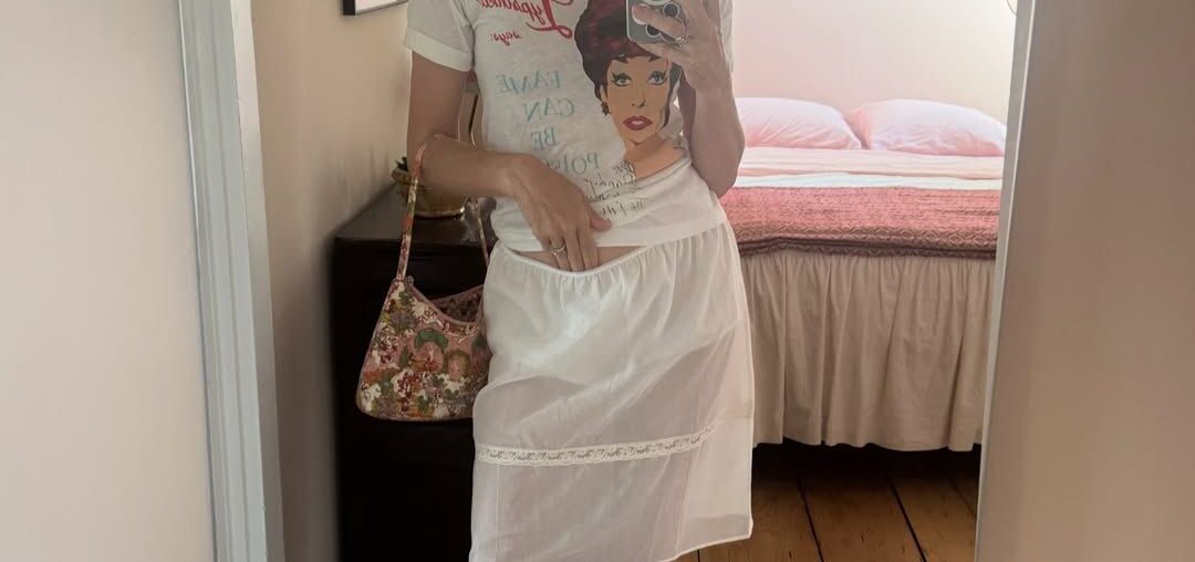 Chloë Sevigny gives this cool girl skirt trend a try.