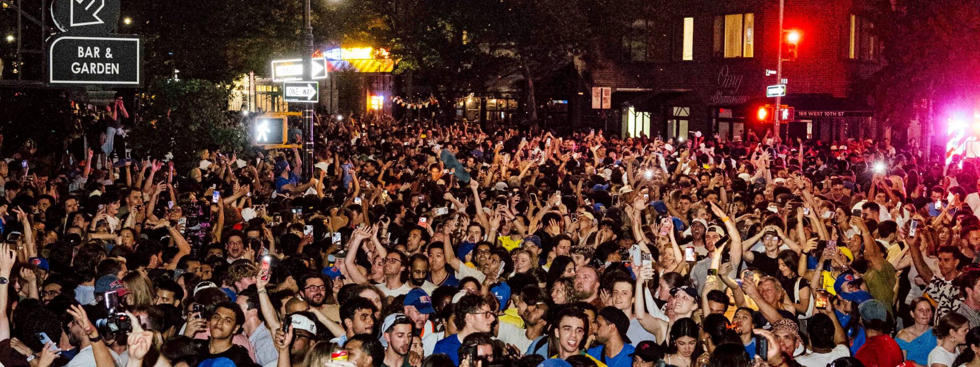 Joyous scenes filled the streets of Manhattan as the New York Knicks became NBA champions.