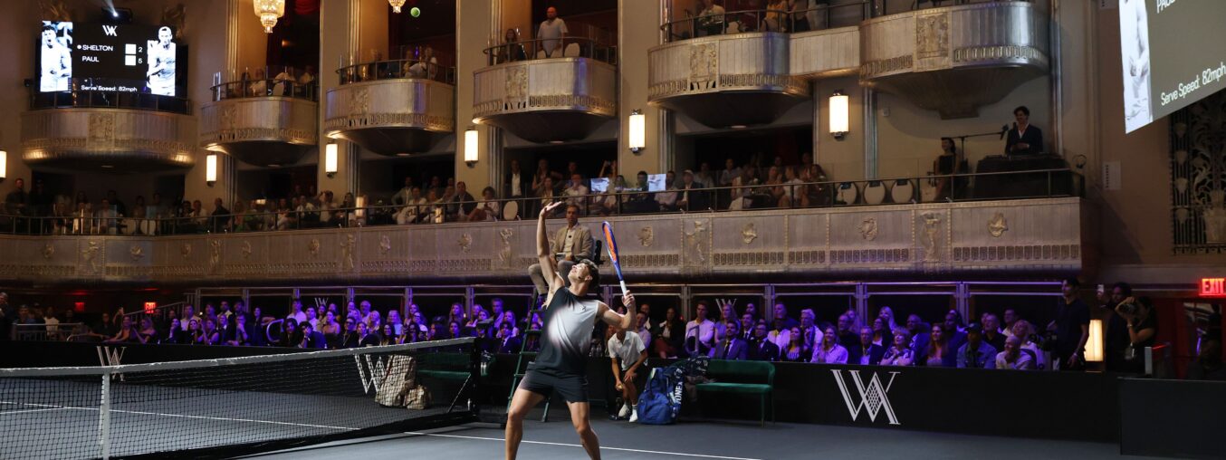 I had a private tennis lesson with Grand Slam champion Stan Wawrinka inside the ballroom of the Waldorf Astoria.