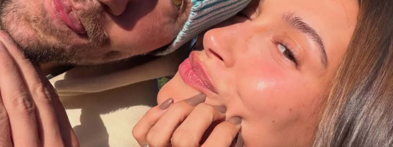 Hailey Bieber chooses this nail color that's perfect for sweater weather.
