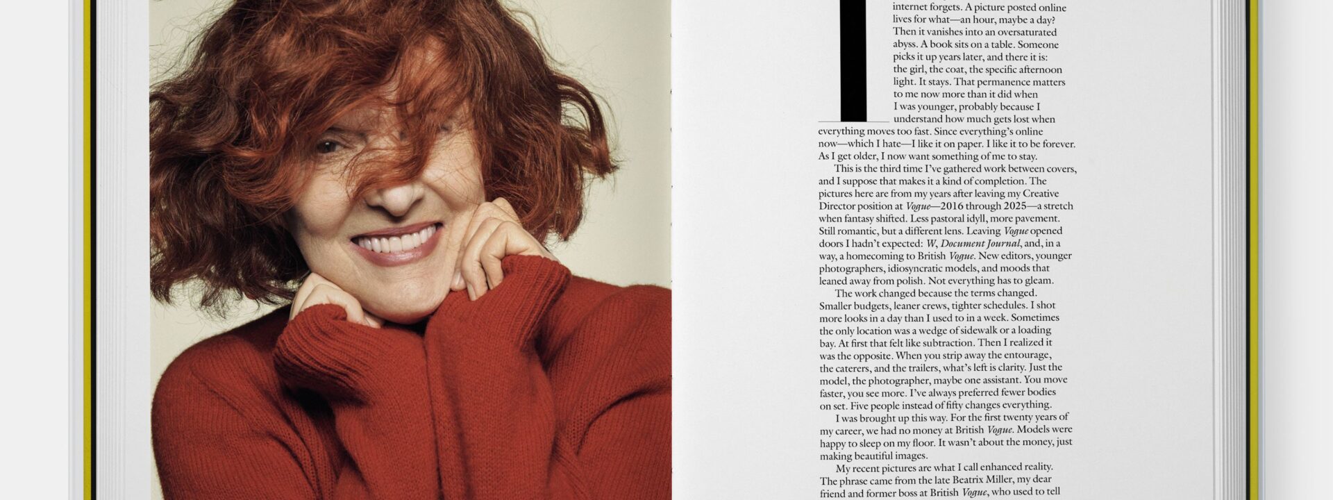 In this podcast episode, Grace Coddington discusses her new book and how the fashion industry has changed since "The September Issue."